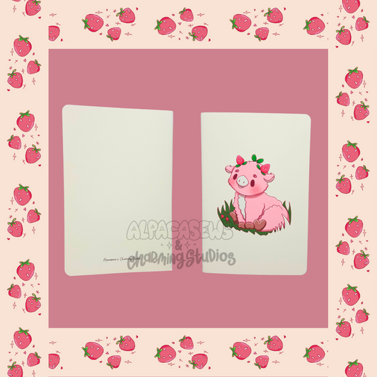 Strawberry Cow A5 Notebook