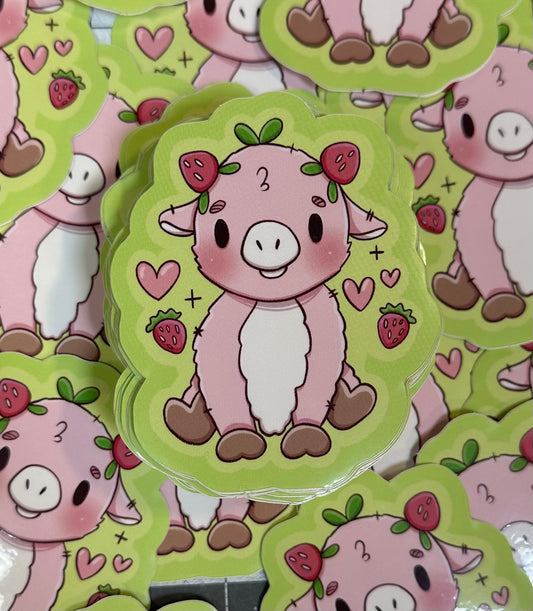 Strawberry Cow Sticker Pack