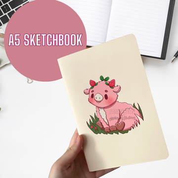 Strawberry Cow A5 Notebook