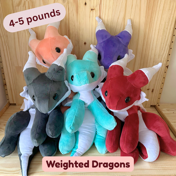 HANDMADE JUMBO Cuddle Dragon (Weighted 4-5 lbs)