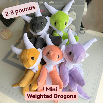 HANDMADE MINI Cuddle Dragon (Weighted 2-3 lbs)