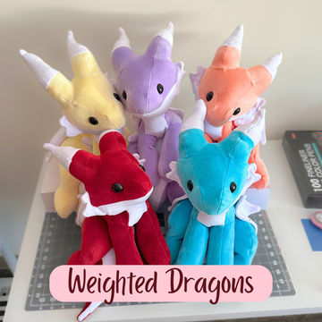 HANDMADE JUMBO Cuddle Dragon (Weighted 4-5 lbs)