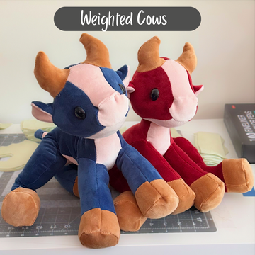 HANDMADE JUMBO Cuddle Cow (Weighted 3-4 lbs)