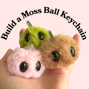 Handmade Build A Moss Ball Keychain