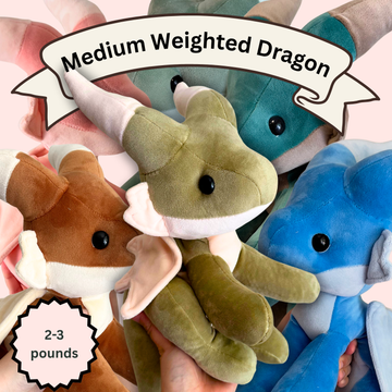 HANDMADE MEDIUM Cuddle Dragon (Weighted 2-3 lbs)