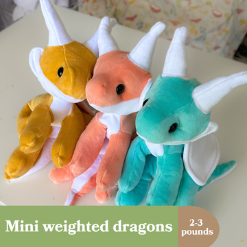 HANDMADE MINI Cuddle Dragon (Weighted 2-3 lbs)