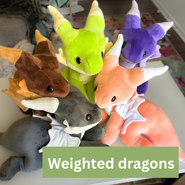 HANDMADE JUMBO Cuddle Dragon (Weighted 4-5 lbs)